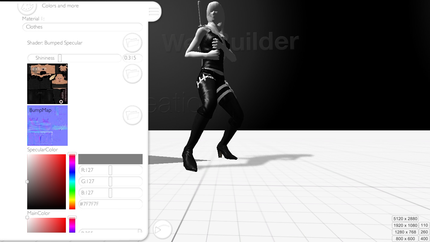 Setting shader, texture, normal map and shader parameters per material